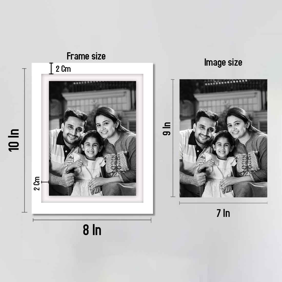 Black White Photo Frame Customized Picture Frame for Wall  8x10 Inch (Set of 3)
