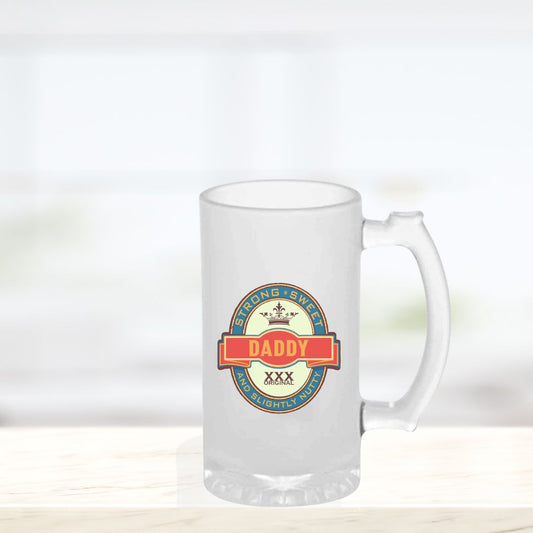 Designer Beer Mug Glass  Special Gifts for Dad - Vintage