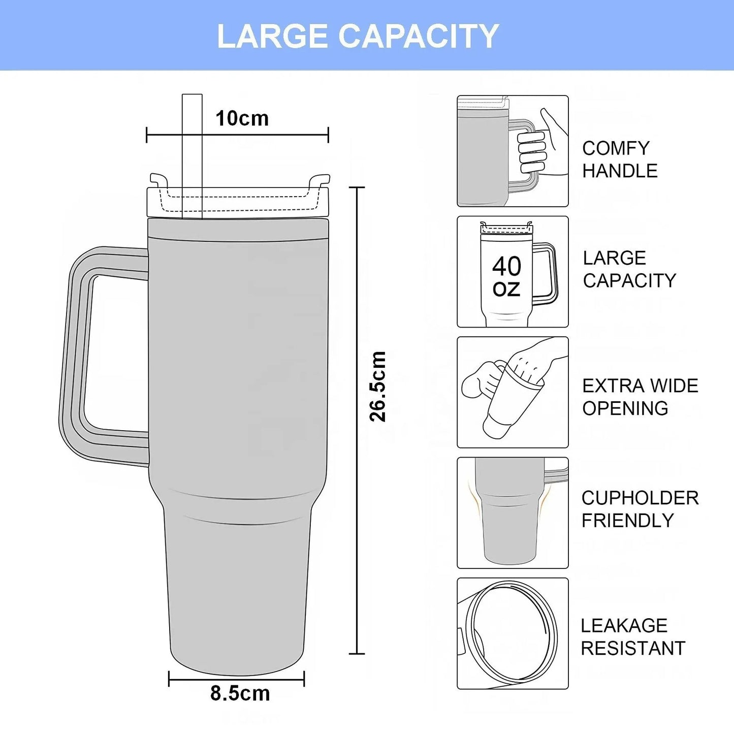 Nutcase Personalised Travel Mug Large Insulated Coffee Tumbler 1200ml