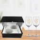 Red Wine Glass Set of 2 Gifts For Couples - Heart Design