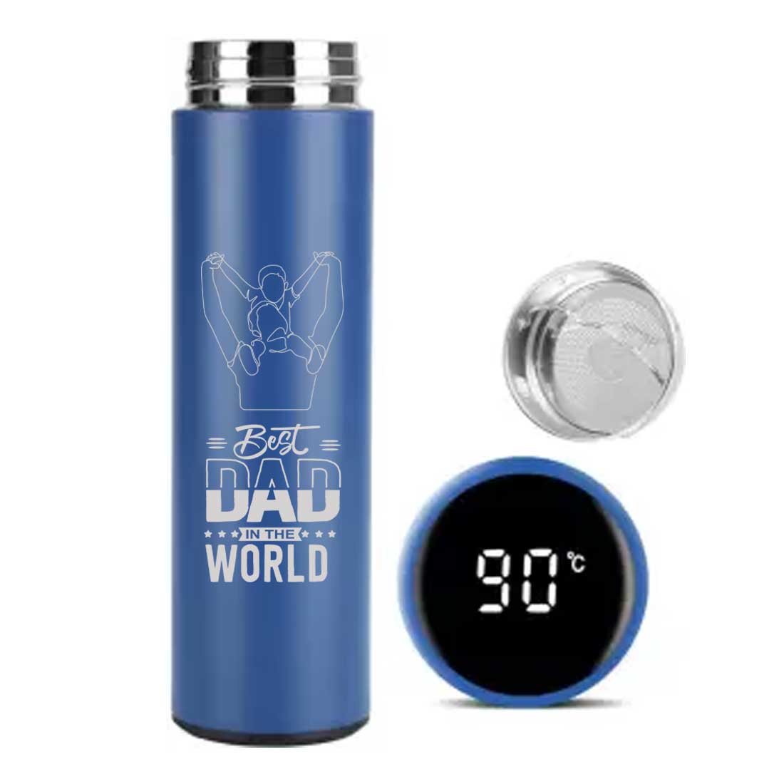 Engraved Coffee Tumbler Flask Gifts for Dad Birthday- World's Best Dad