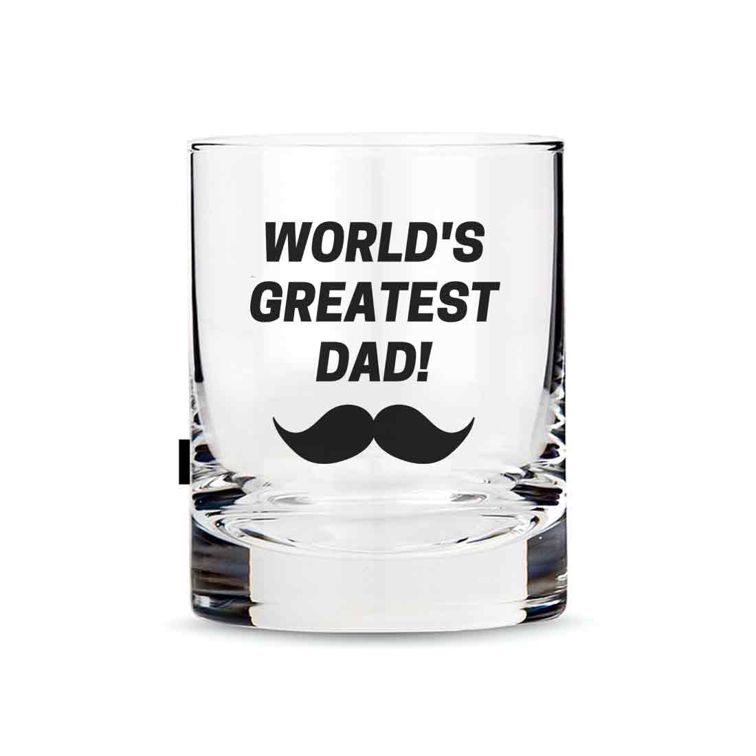 Gifts for Dad Whiskey Alcohol Glass Father's Day Gift - Worlds Best Dad