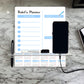 Planner for Desk with Name Personalized Planning Board with Calendar and Phone Stand