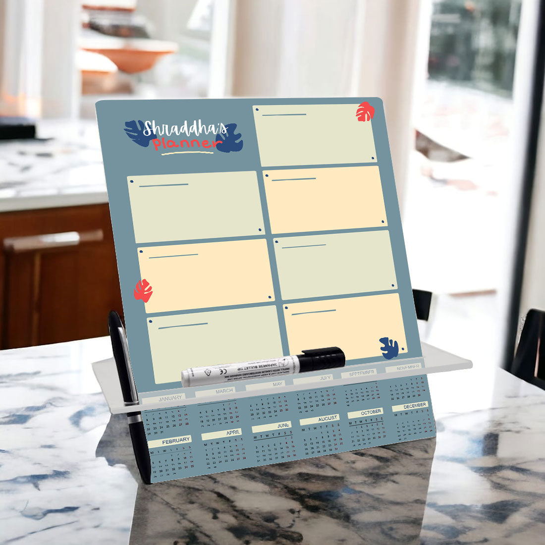 Planner Board with Calendar Customized With Name