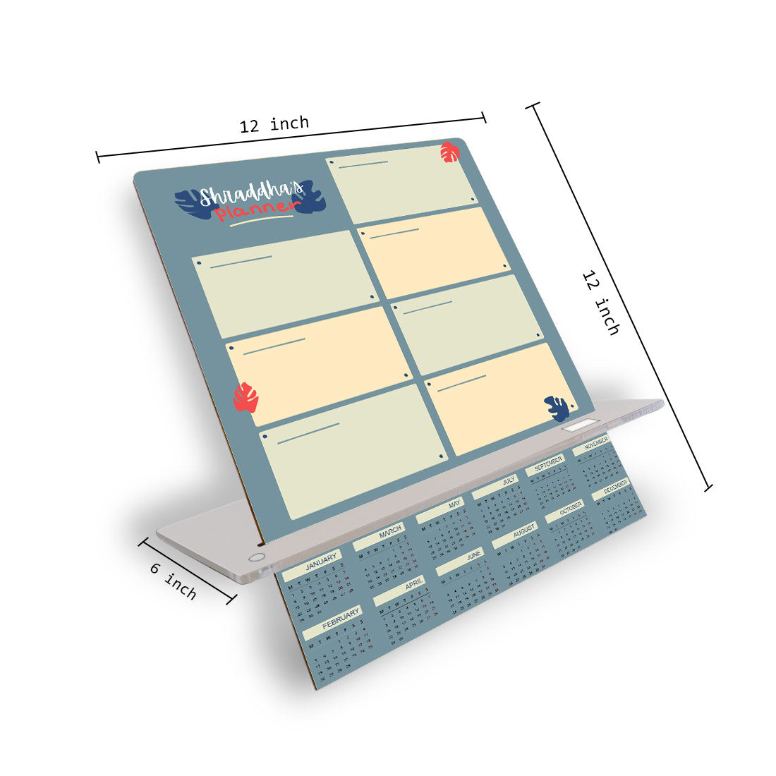 Planner Board with Calendar Customized With Name