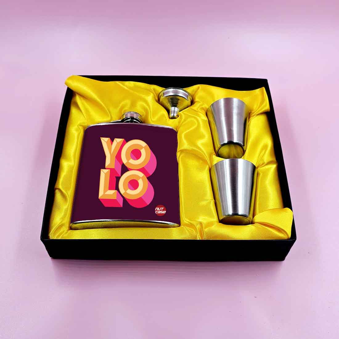 lucky100様プレミアムボトルセット Nutcase Whiskey Pocket Flask with 2 Shot Glasses | Nutcase India