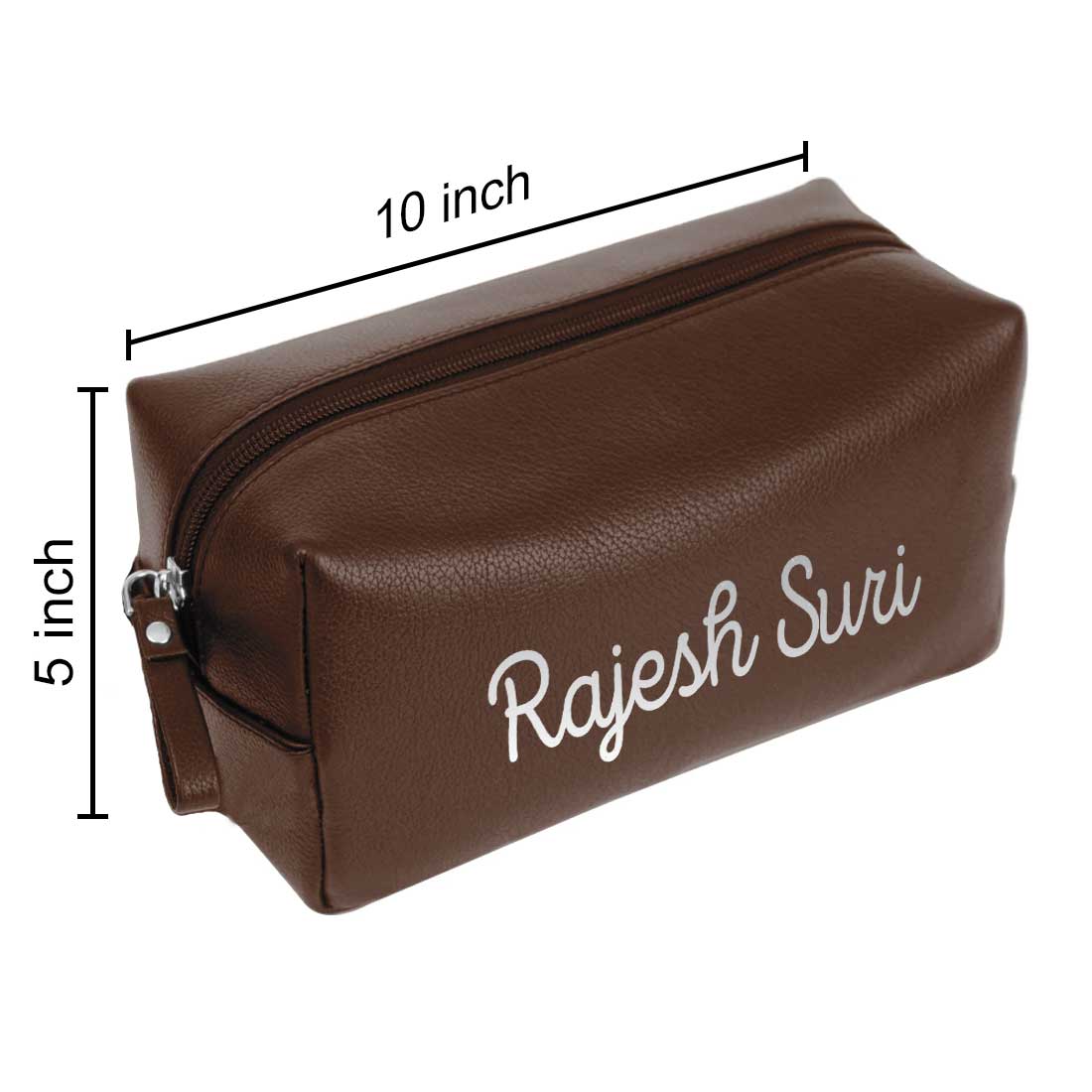 Customized Pouch Bag Travel for Men - Faux Leather Toiletries Bag