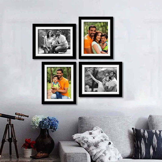 Personalised Photo Frames - White Wall Frames 8x10 Inch for Home (Set of 4)