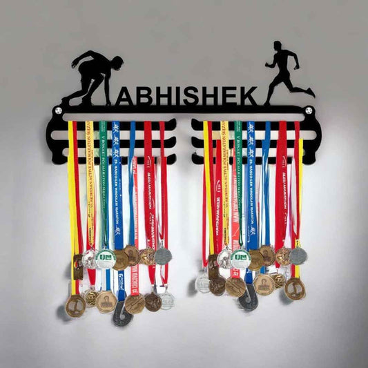 Customized Medal Holder for Wall Medal Hangers with Name - Running Sports