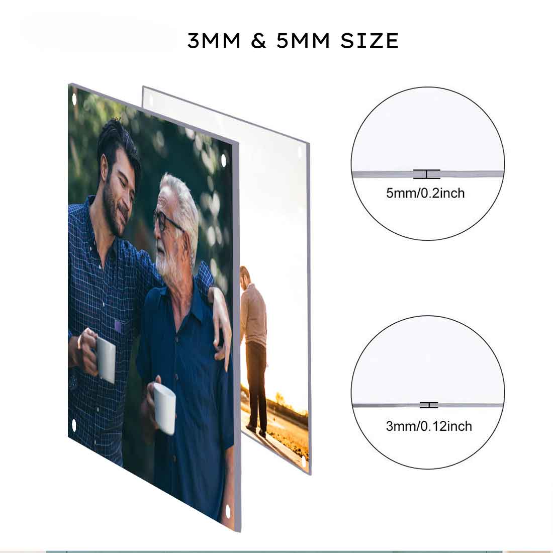Acrylic Photo Frame - Premium Perspex Picture Frames with high definition printing - Available in various sizes