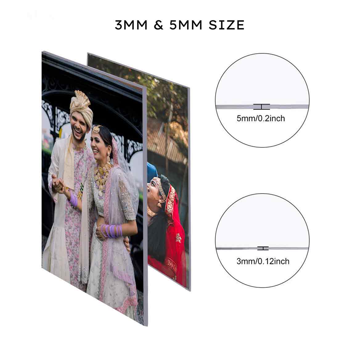 Acrylic Photo Frame - Premium Perspex Picture Frames with high definition printing - Available in various sizes