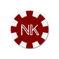 Custom Chips for Poker Engraved Initial on Casino Coin