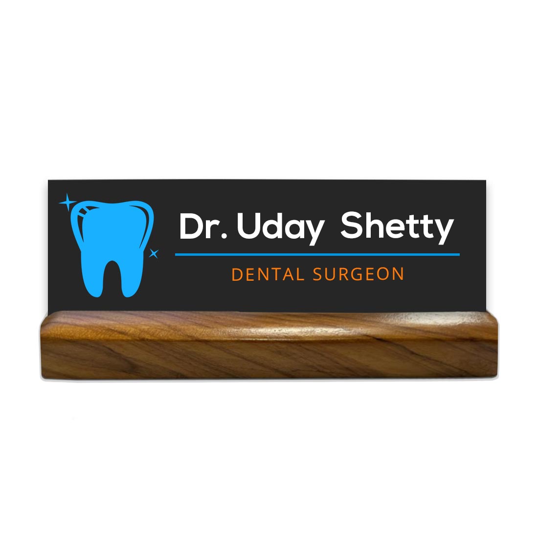 Personalized Engraved Name Plate Desk Office Table for Dentist