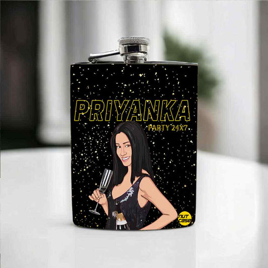 Whiskey Hip Flask with Art Picture