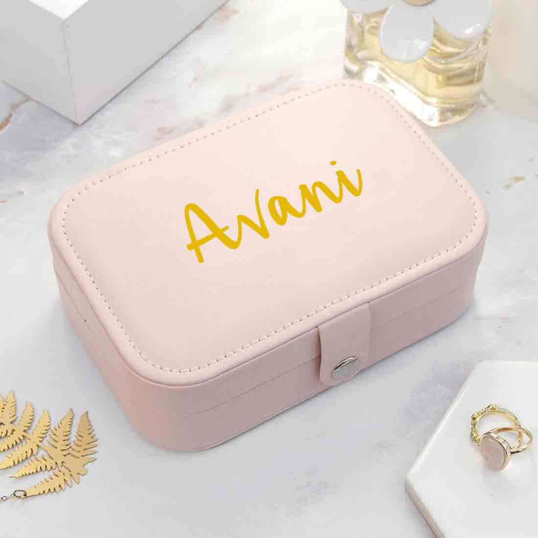 Personalised Gift Box Hamper For Women Comes with Passport Cover Photos Art and Pink Jewellery Box