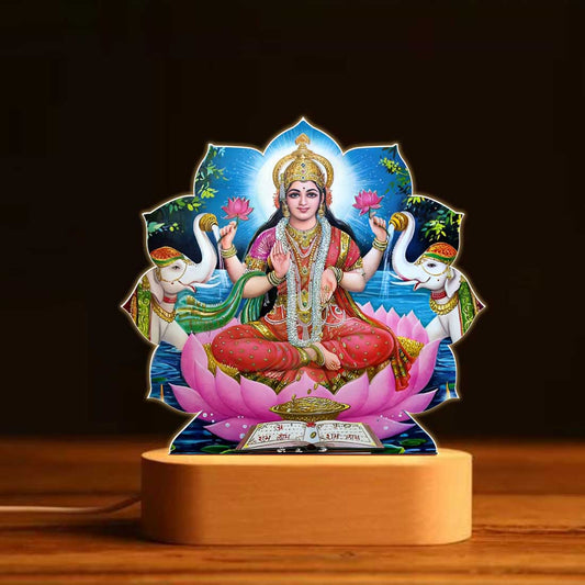 Goddess Laxmi Lamp - Colourful Lakshmi Lamp LED Night Light