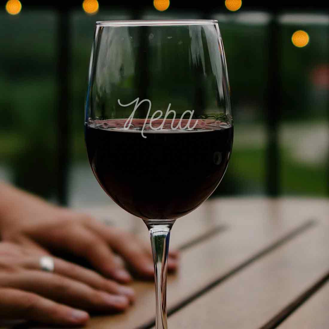 Buy Customized Wine Glasses With Name Online India Nutcase