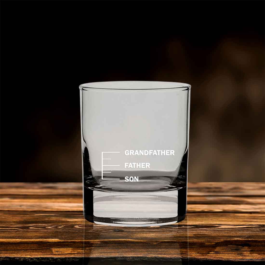 Fathers Day Presents Whiskey Glass With Measurements - Father Son