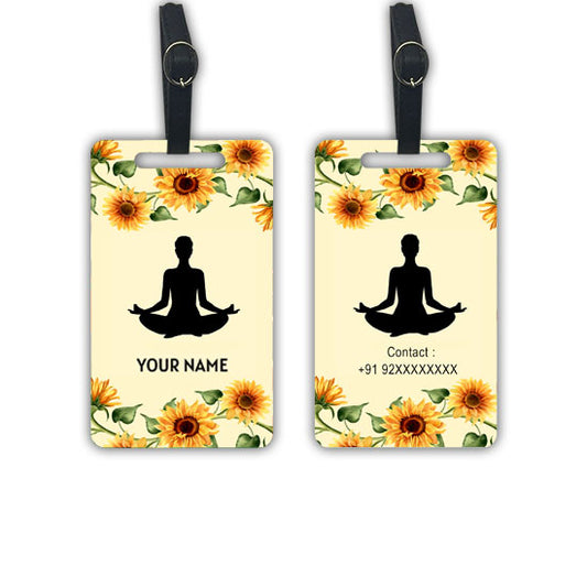 Personalized Luggage Tags Identification - Floral Design