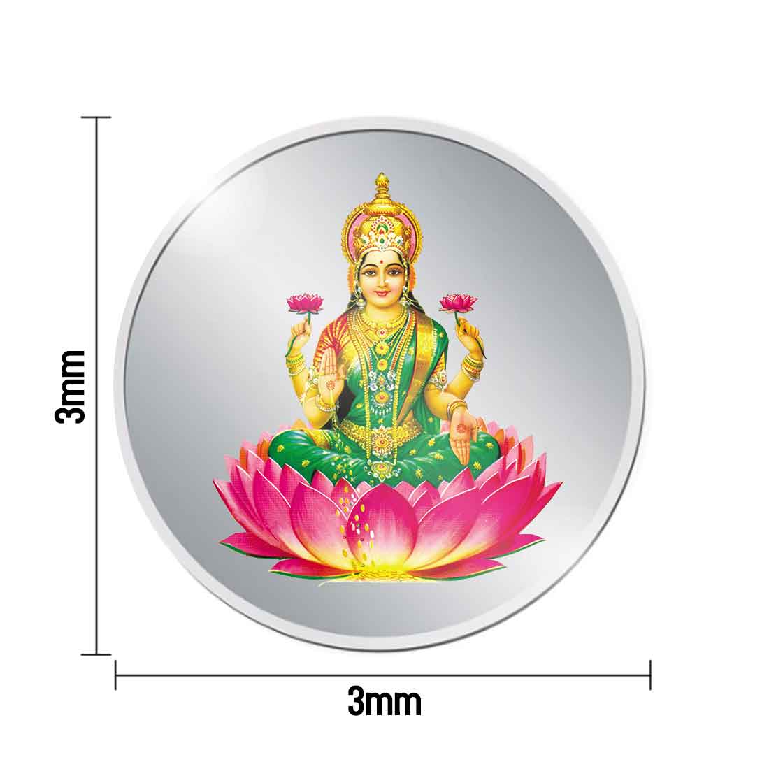 Laxmi Silver Coin - Goddess Lakshmi Photo on Silver Coins 10gram