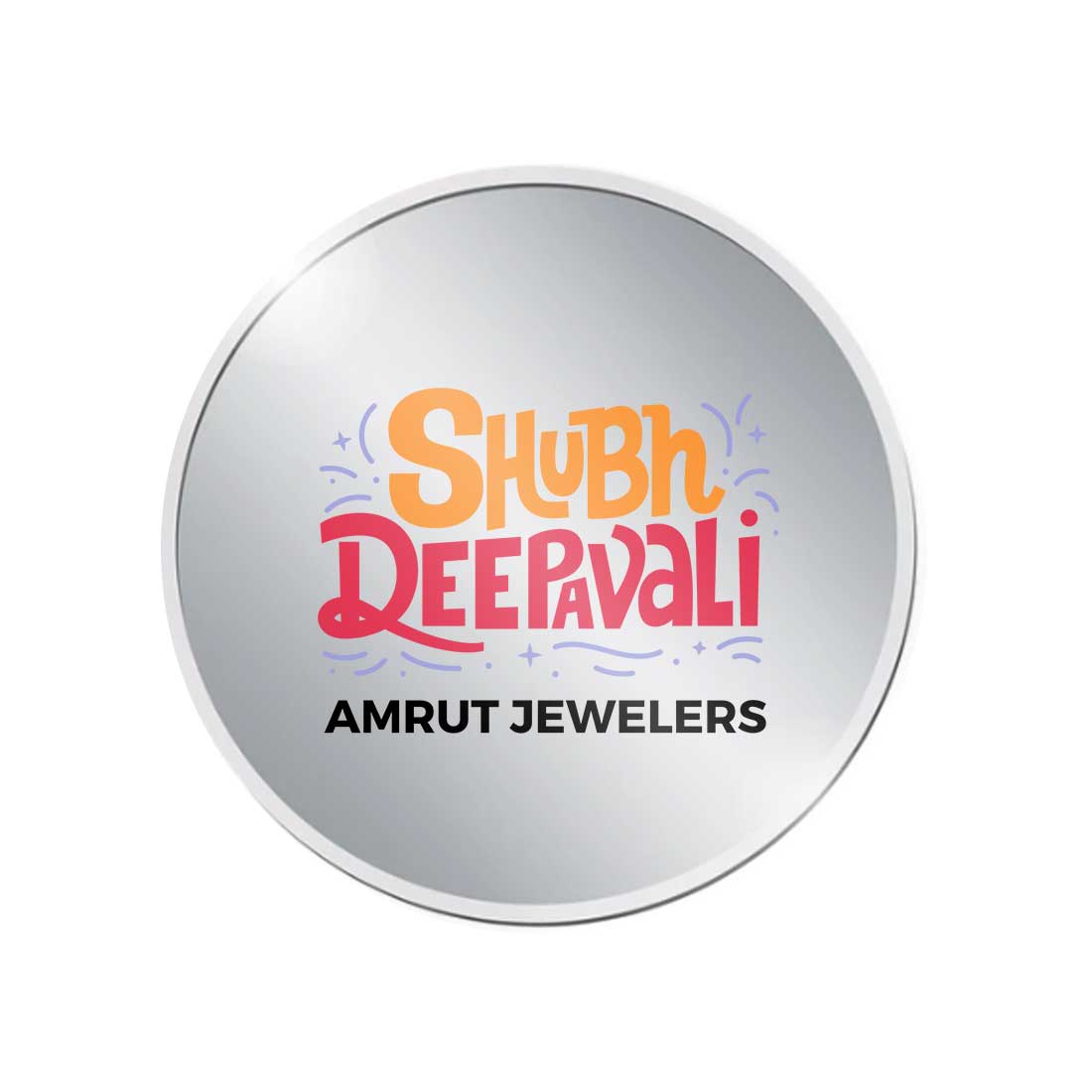Custom Silver Coin For Diwali Gifts 999.9 Purity 10 Grams