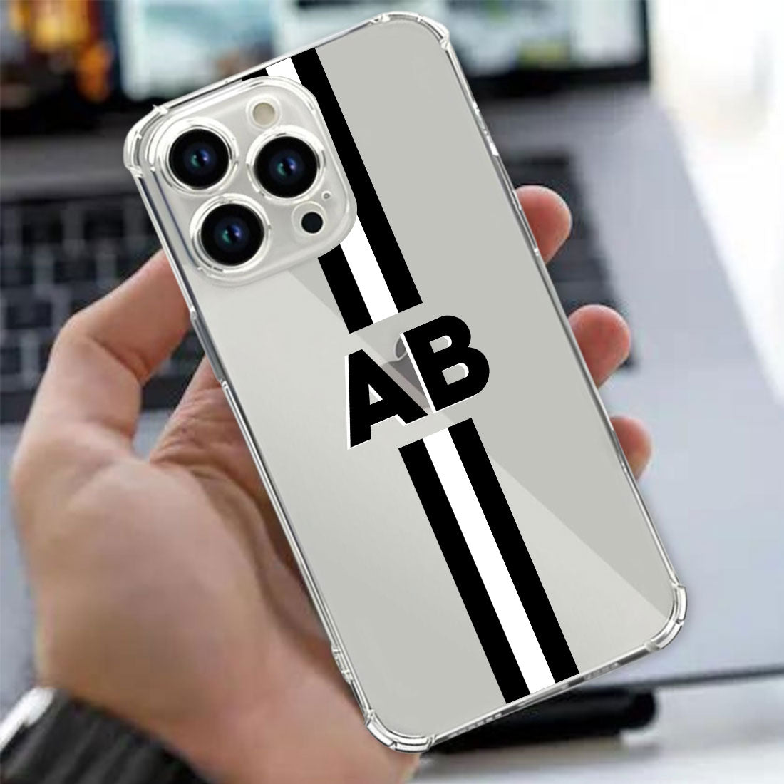 Personalized IPhone 13 Pro Clear Case with Initial Nutcase India