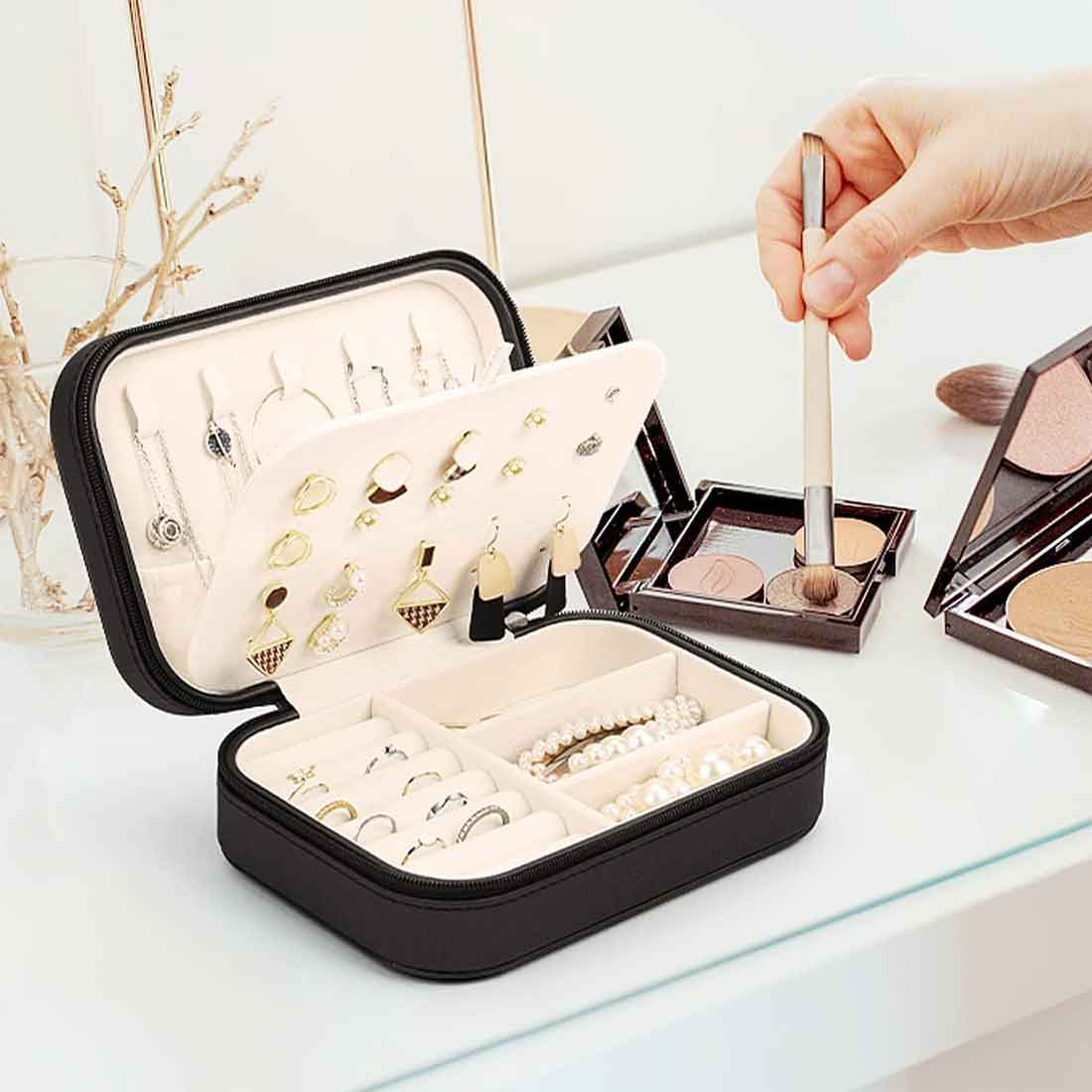Customized Box Organizer for Jewelry Travelling Storage Case for Rings Earrings and Pendants - Floral Name