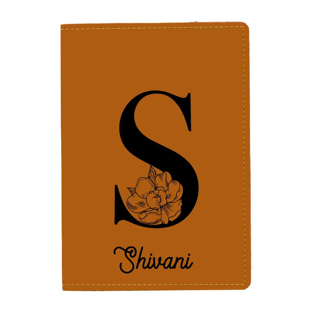 Custom Name on Passport Cover Holder Faux Leather Covers for Passports - Initial Name