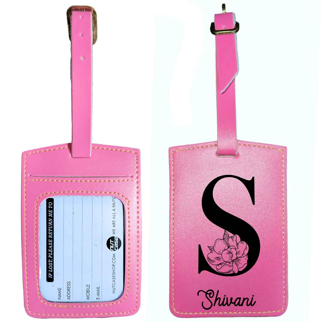 Custom Travel Bag Tags with Name and Initial Travel Tags for Luggage - ADD NAME