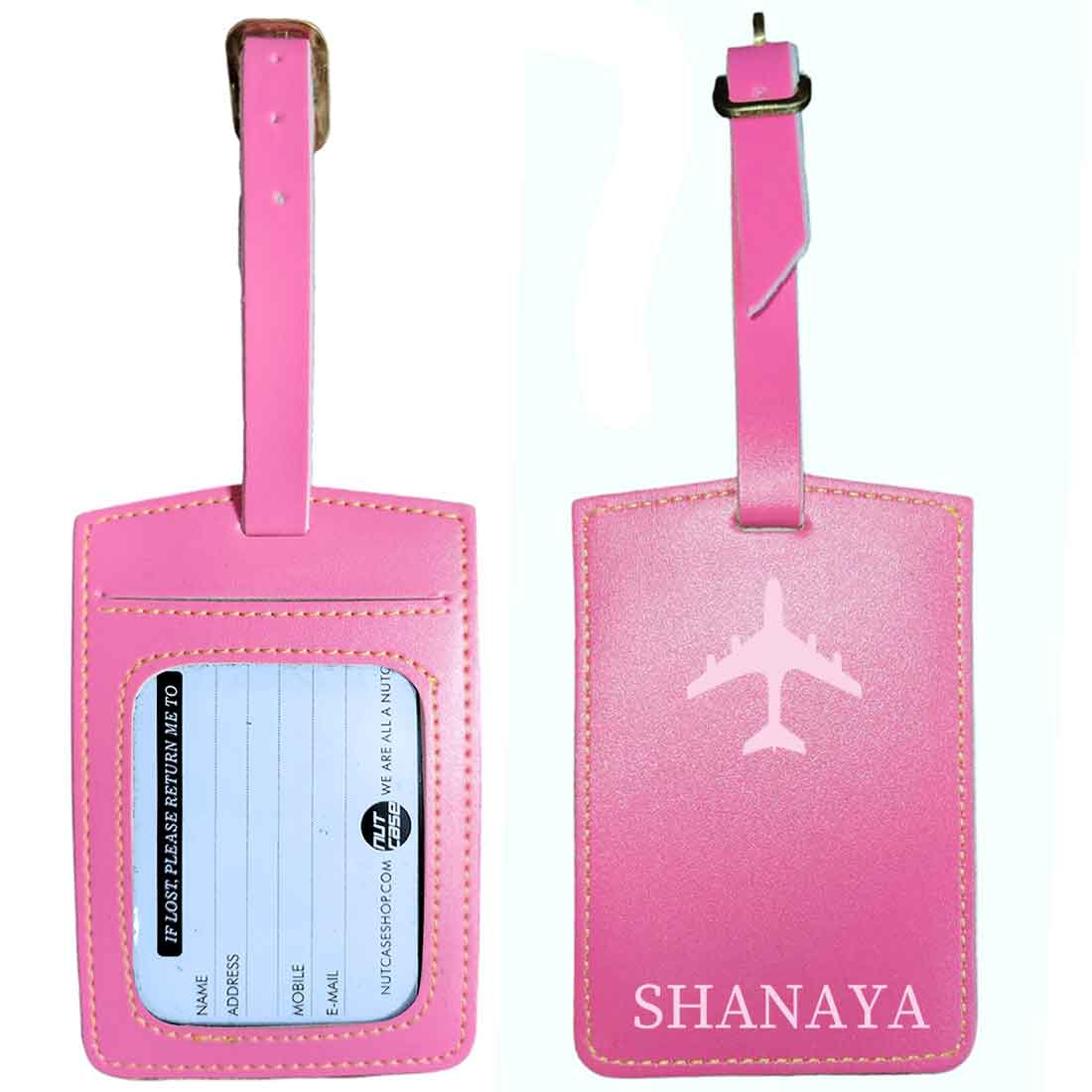 Personalized Travel Luggage Tags with Name PU Leather