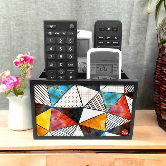 Remote Control Caddy Organizer for TV/AC Remotes -  Colorful Triangle