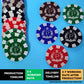 Poker Chips Set with Initial Name Customized Casino Coins - Gambling Chips