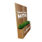 Wooden Name Plate with Planter Artificial Greens Included-3D Raised Fonts