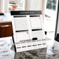 Desk Planner with Calendar Personalized Planning Board with Mobile Stand