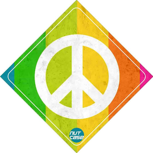 Automobile Car Bumper Stickers - Peace Sign Nutcase