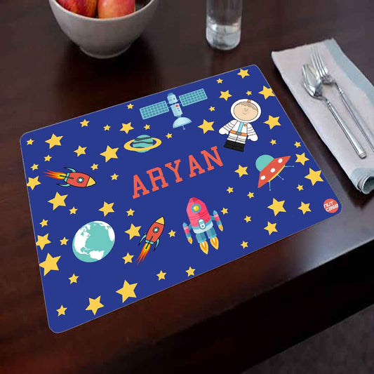 Customized Kids Return Gift Options for Birthday Tablemat - Space Rocket