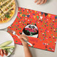 Personalized Fabric Table Mats For Kids  - Cute Panda