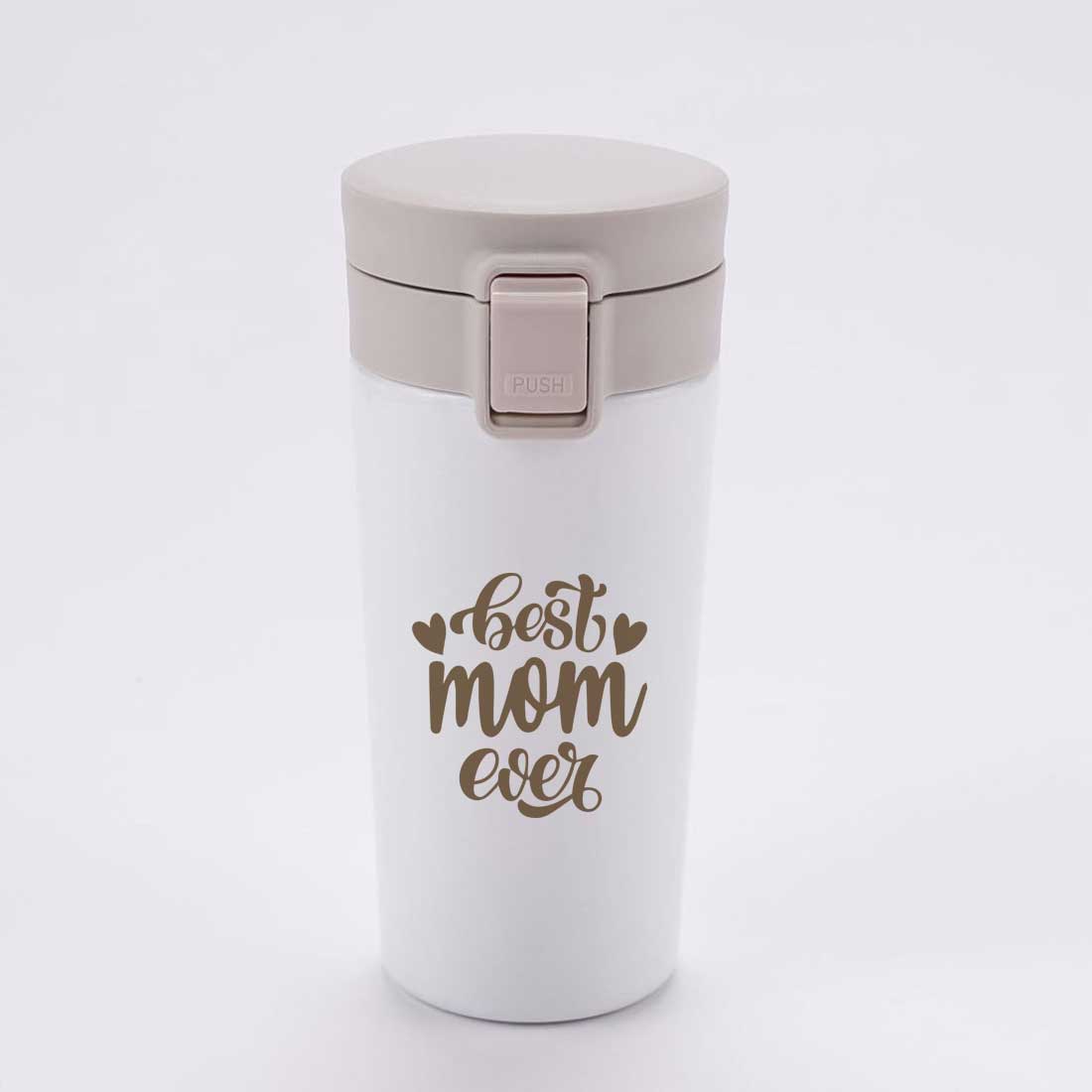 Designer Travel Coffee Mug Insulated for Travelling Mother Day Gift (350 ML) - Best Mom Ever