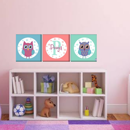 Custom Nursery Wall Art -  Cute Owl