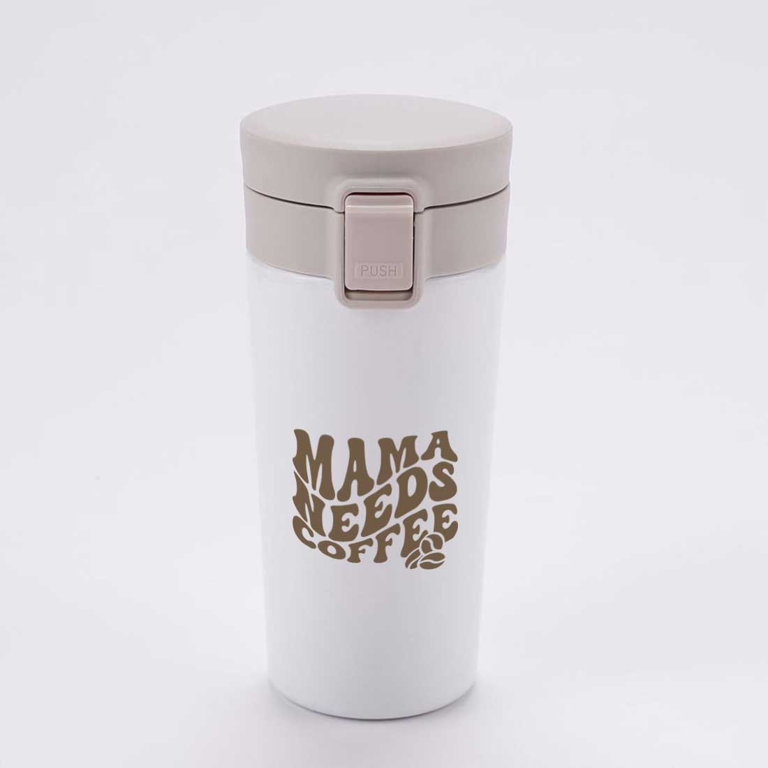 Designer Travel Coffee Mug Insulated for Travelling Mother Day Gift (350 ML) - Mama Needs Coffee