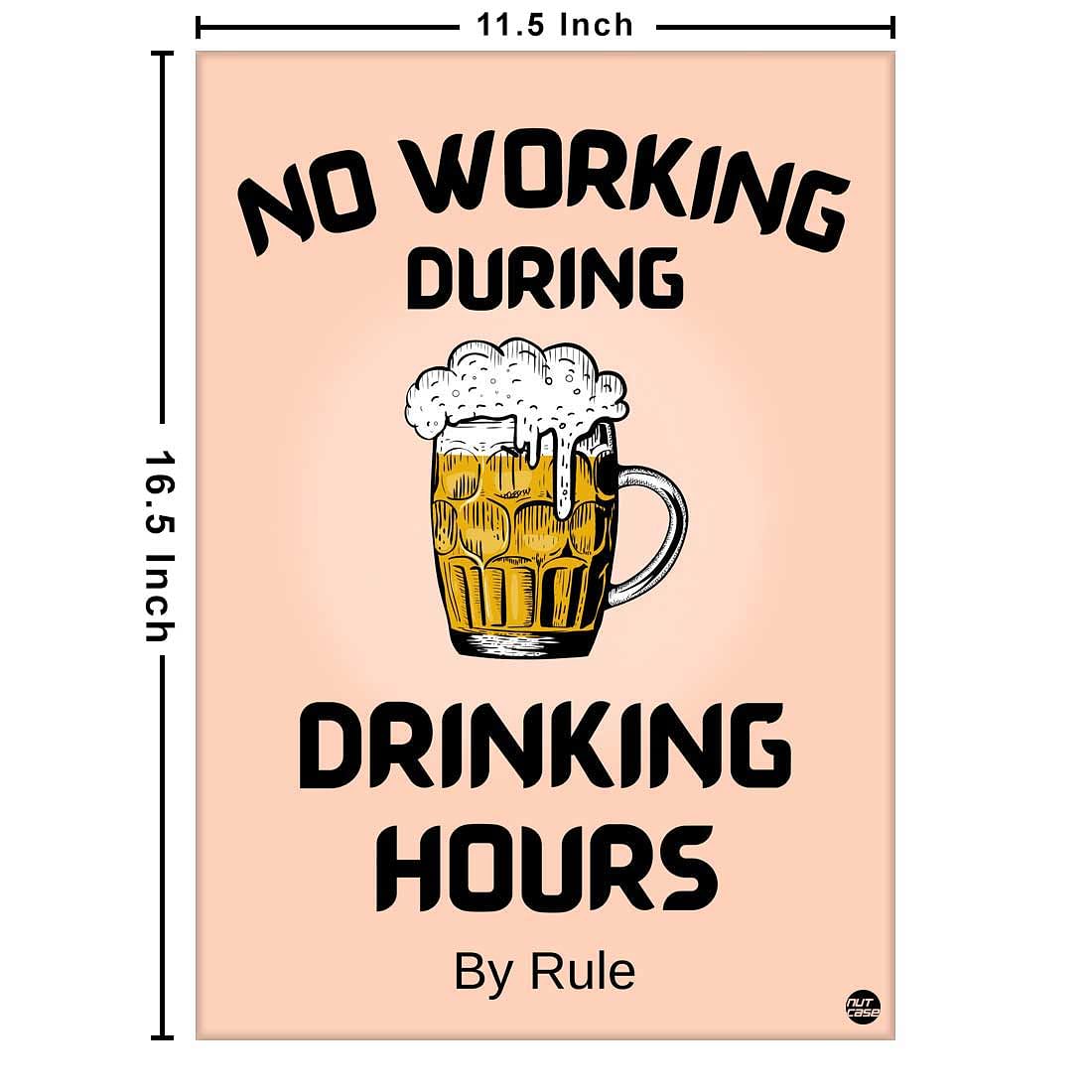 Bar Wall Art for Home Restaurants-Drinking Hours Nutcase
