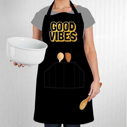 Womens Baking Aprons for Baking Cooking - Good Vibes Nutcase