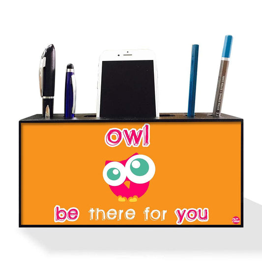 Pen Mobile Stand Holder Desk Organizer - Cute Owl Nutcase