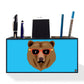Phone Stand With Pen Pencil Holder Desk Organizer for Office - Bear Blue Nutcase