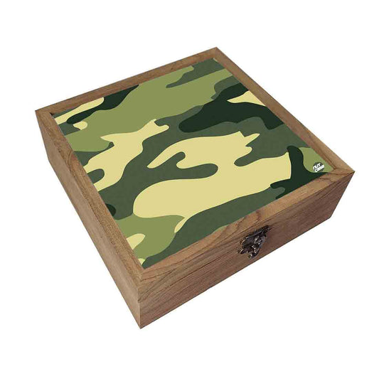 Nutcase Designer Jewellery Box Organizer with Big Grid - Unique Gifts -Military Green Camouflage Nutcase