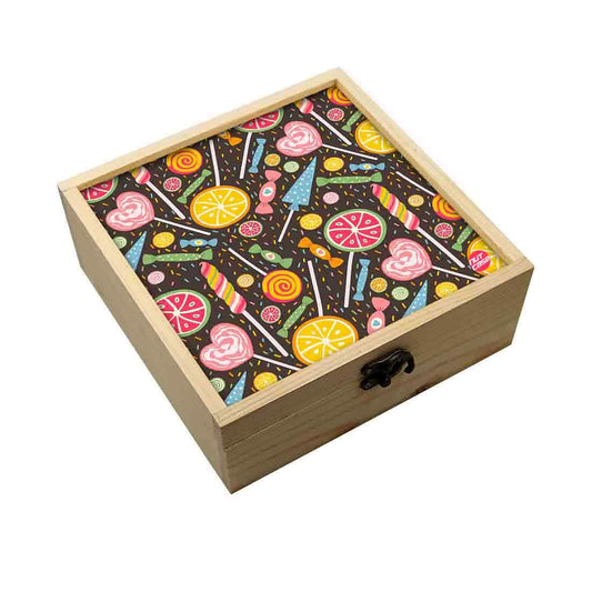 Jewellery Box Wooden Jewelry Organizer -  Colorful Candies Nutcase