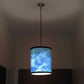 Ceiling Hanging Pendant Lamp Shade - Arctic Space Blue Shades Watercolor Nutcase