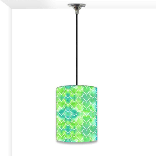 Ceiling Hanging Pendant Lamp Shade - Green Mermaid Watercolor Pattern Nutcase