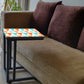Latest Modern C Side Table - Orange and Mint Triangles Nutcase