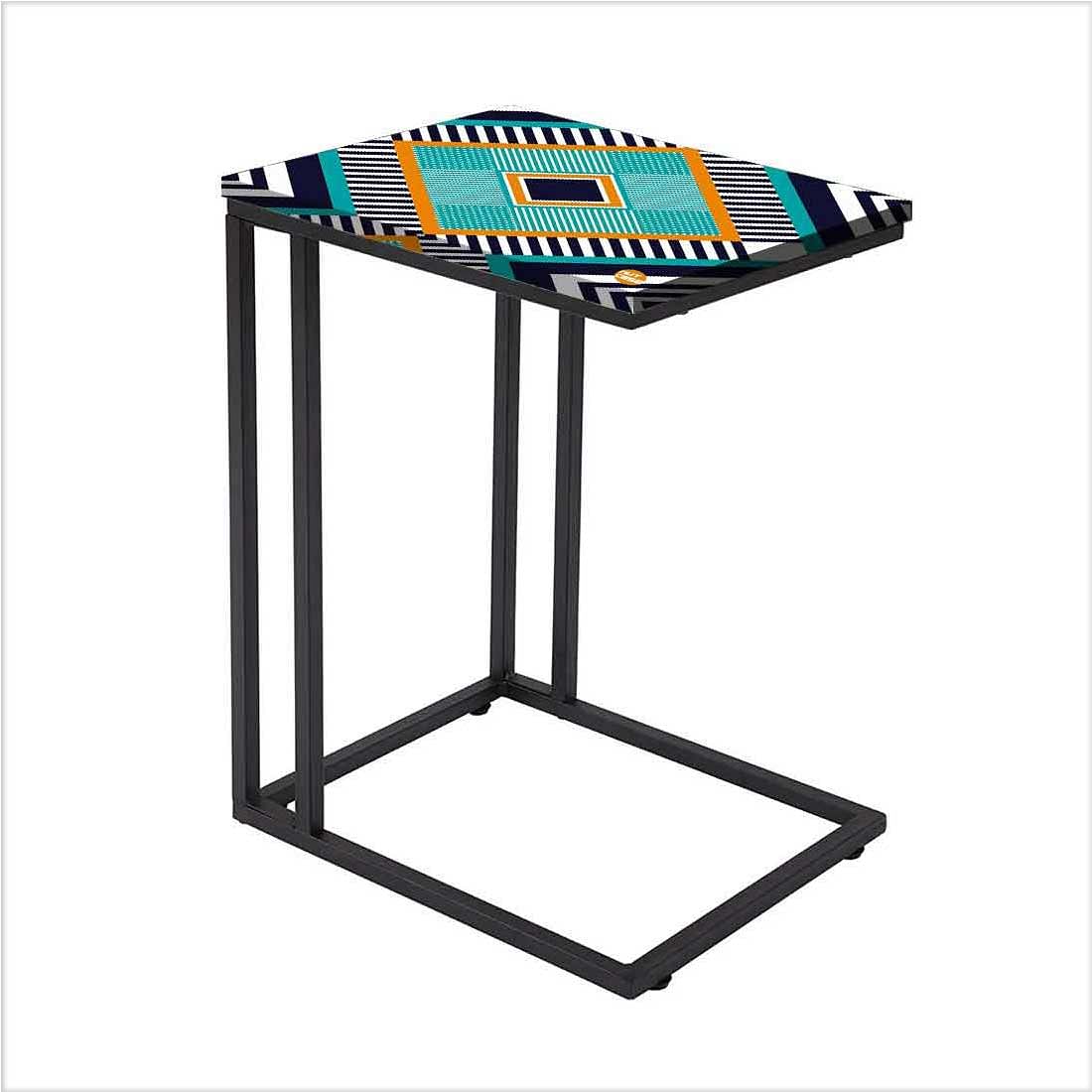 Latest Small C Side Table - Green Black Lines Nutcase